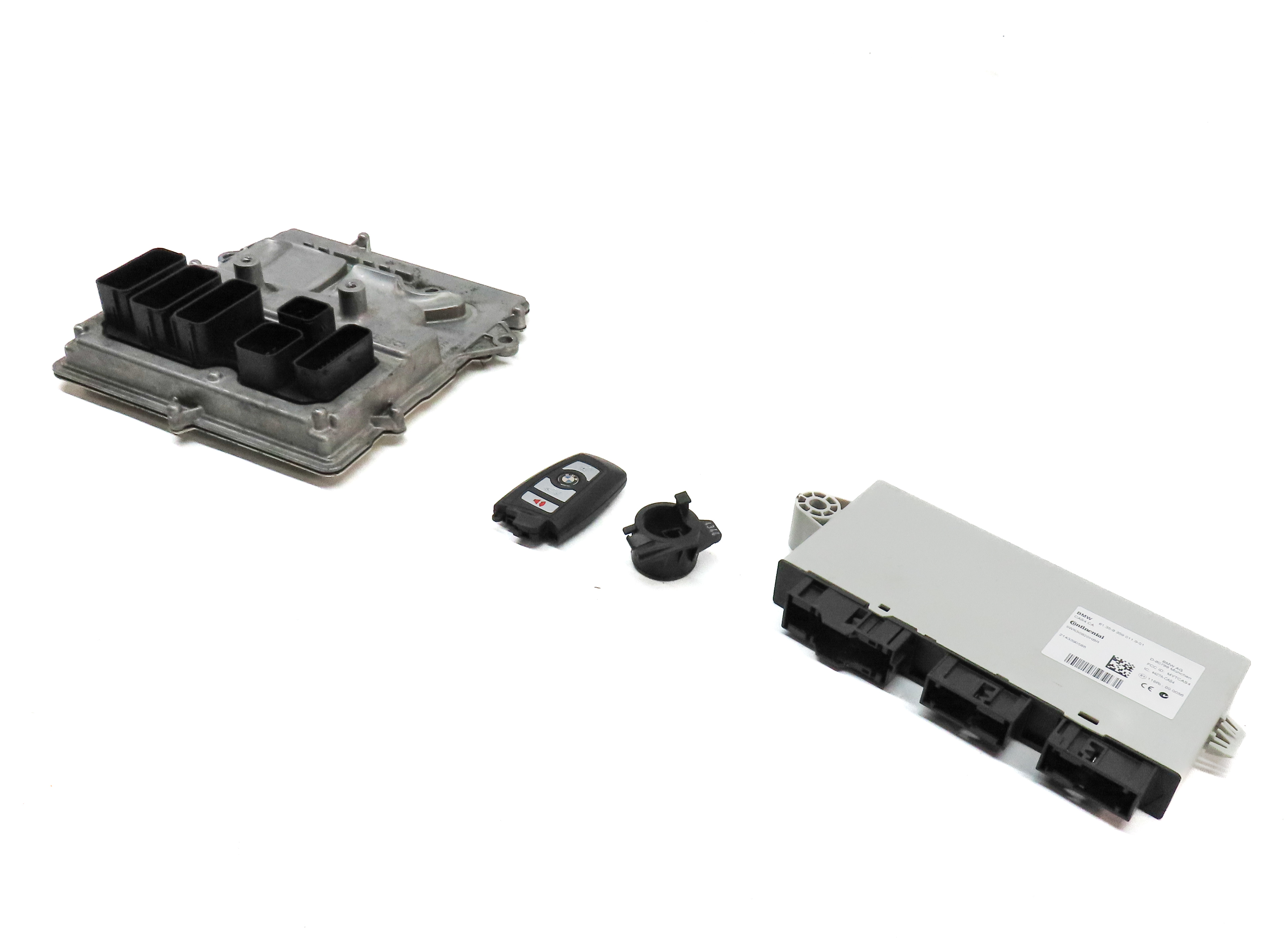 14-17 BMW 535iGT 535i 740i X3 X4 - 3.0L N55 ENGINE DME CAS-4 MODULE & KEY SET — exact item pictured